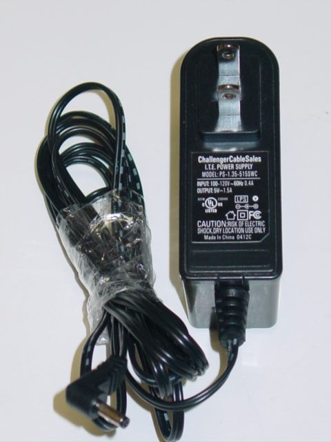 NEW Challengr Cables Sales PS-1.35-515SWC AC Adapter 5V 1.5A PS135515SWC